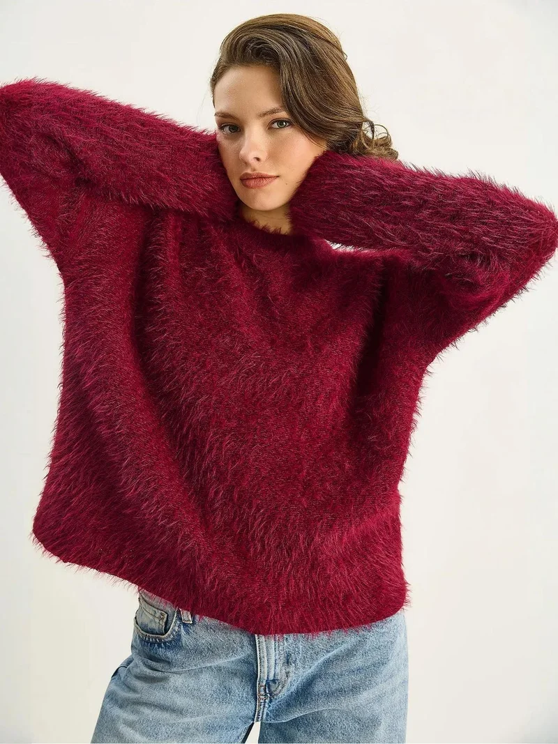 Bianco Lucci LUCCI Textured Knit Sweater