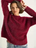 Bianco Lucci Burgundy Red