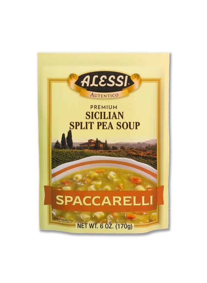 ALESSI Split Pea Soup, 6-Ounce Packages (Pack of 6) - Image 1