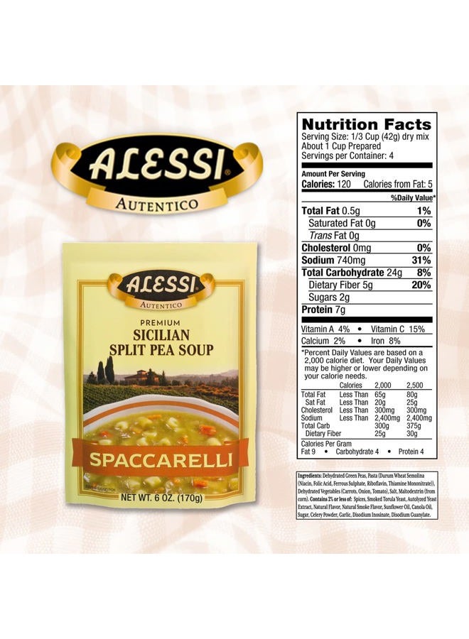 ALESSI Split Pea Soup, 6-Ounce Packages (Pack of 6) - Image 2