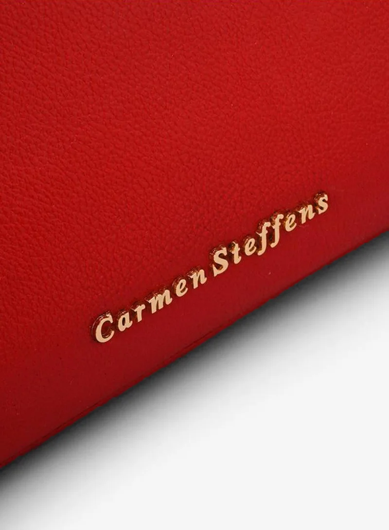 Carmen Steffens  Red Ruby Leather Crossbody Bag for Women | Best Price UAE