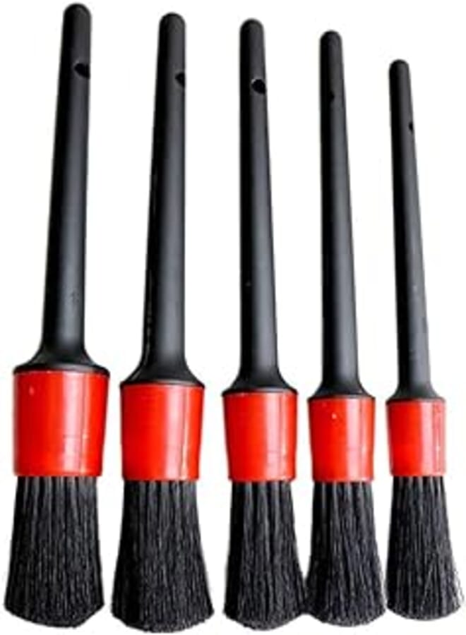 Upgrow Auto Detail Cleaning Brushes Detailing Brush Set for Motorcycle Automotive Interior -5 Pieces