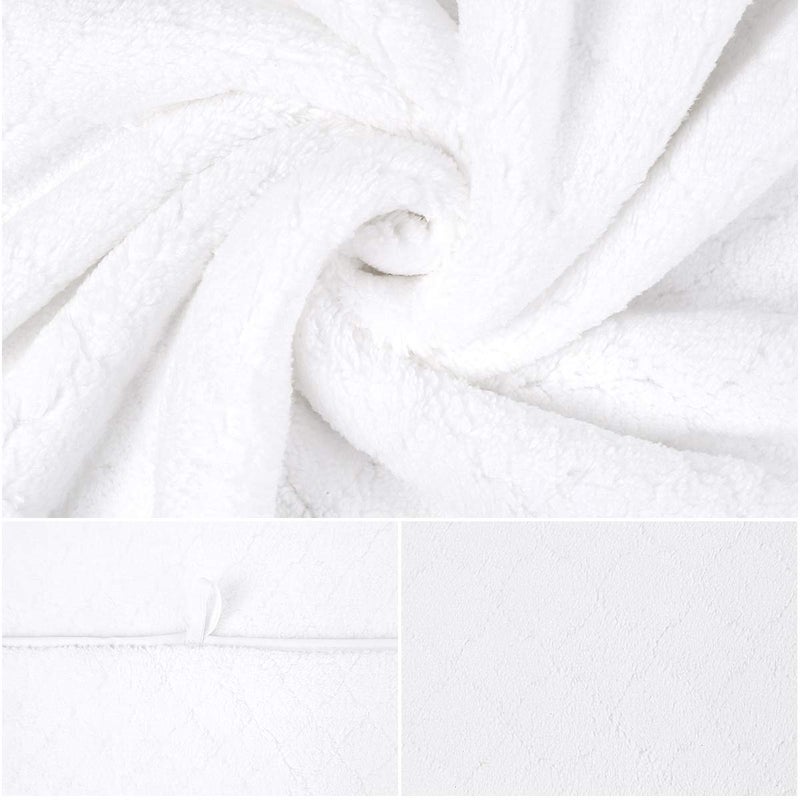 جي ام ال مناشف حمام الألياف الدقيقة JML كبيرة الحجم فائقة الصوبر والتجفيف السريع لا يتلاشى وتعدد الأغراض للسبا للياقة البدنية للسفر الرياضي واليوغا (الصوف المرجاني - أبيض 30 في × 60 بوصة) - Image 3