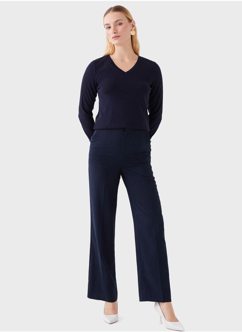 LC WAIKIKI - V-Neck Knitted Sweater - Image 1