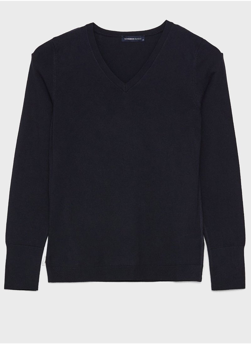 LC WAIKIKI - V-Neck Knitted Sweater - Image 1