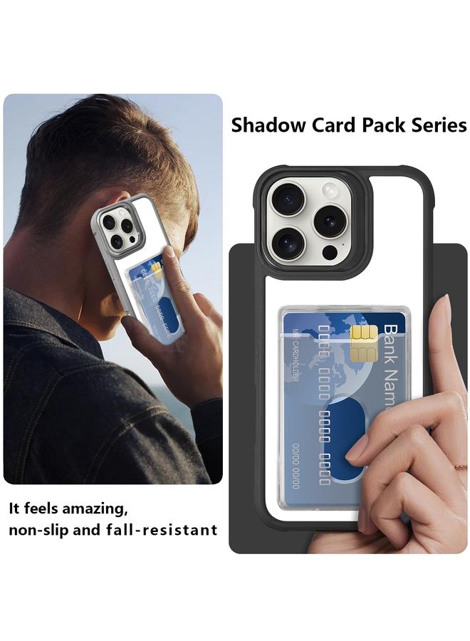 S-TOP Case For iPhone 13 Electroplated Card Bag Acrylic Hybrid TPU Phone Case - Image 4