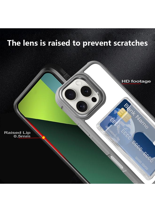 S-TOP Case For iPhone 13 Electroplated Card Bag Acrylic Hybrid TPU Phone Case - Image 5