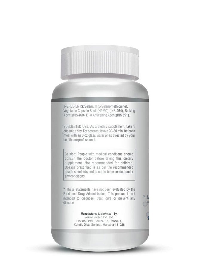Vokin Biotech Selenium Capsules 40mcg - Superior Absorption - 90 Vegetarian Capsules - Image 2