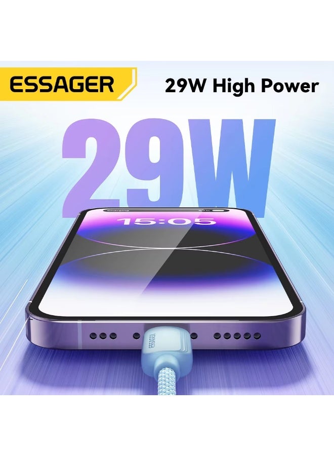 ايساجر كابل إيساجر متعدد الاستخدامات للشحن السريع ونقل البيانات – من نوع «يو إس بي – سي» إلى «لايتنينج» - Image 5