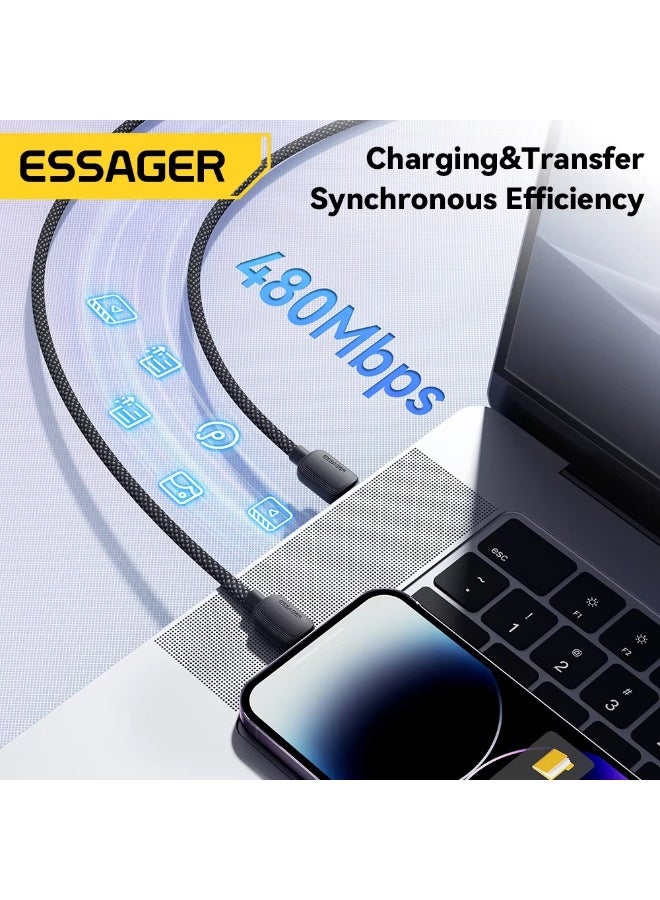 ايساجر كابل إيساجر متعدد الاستخدامات للشحن السريع ونقل البيانات – من نوع «يو إس بي – سي» إلى «لايتنينج» - Image 2
