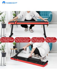 ACECOAT Gym Quality Foldable Flat Bench For Multi-Purpose Weight Training And Ab Exercises , Foldable Flat Weight Bench Easy Assembly For Strength Training Bench Press  - Image 2