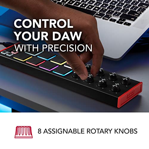 Akai Professional AKAI بروفيشنال LPD8 - وحدة تحكم MIDI عبر USB مع 8 وسادات طبول MPC RGB استجابية للماك والكمبيوتر، 8 مقابض قابلة للتعيين وبرمجيات إنتاج الموسيقى - Image 3