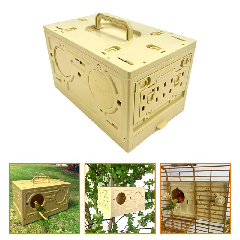 Portable Folding Bird Cage Carrier for Travel Lightweight Breathable for Parrots Pets - Image 4