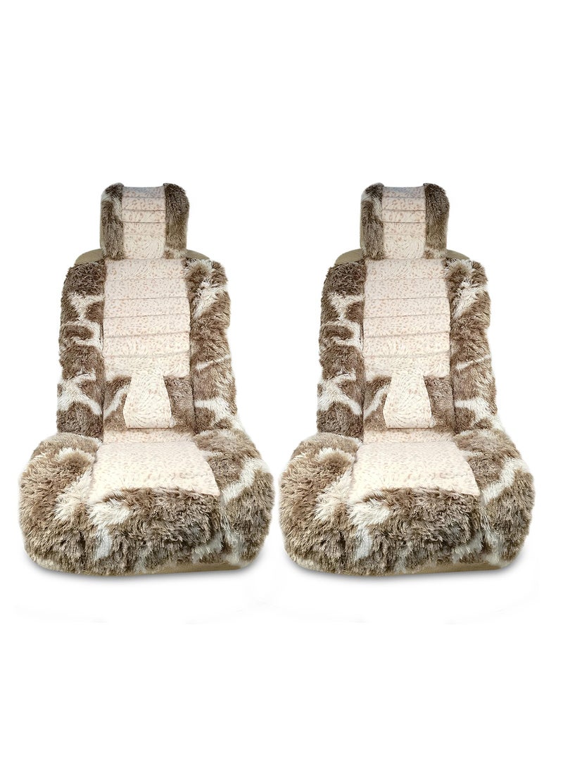 Agc Premium Universal Fit Plush Car Seat Covers Seat Cushion for Vehicle, Office, and Home Use – Soft Durable and Machine Washable – 2 Piece Set - Image 1