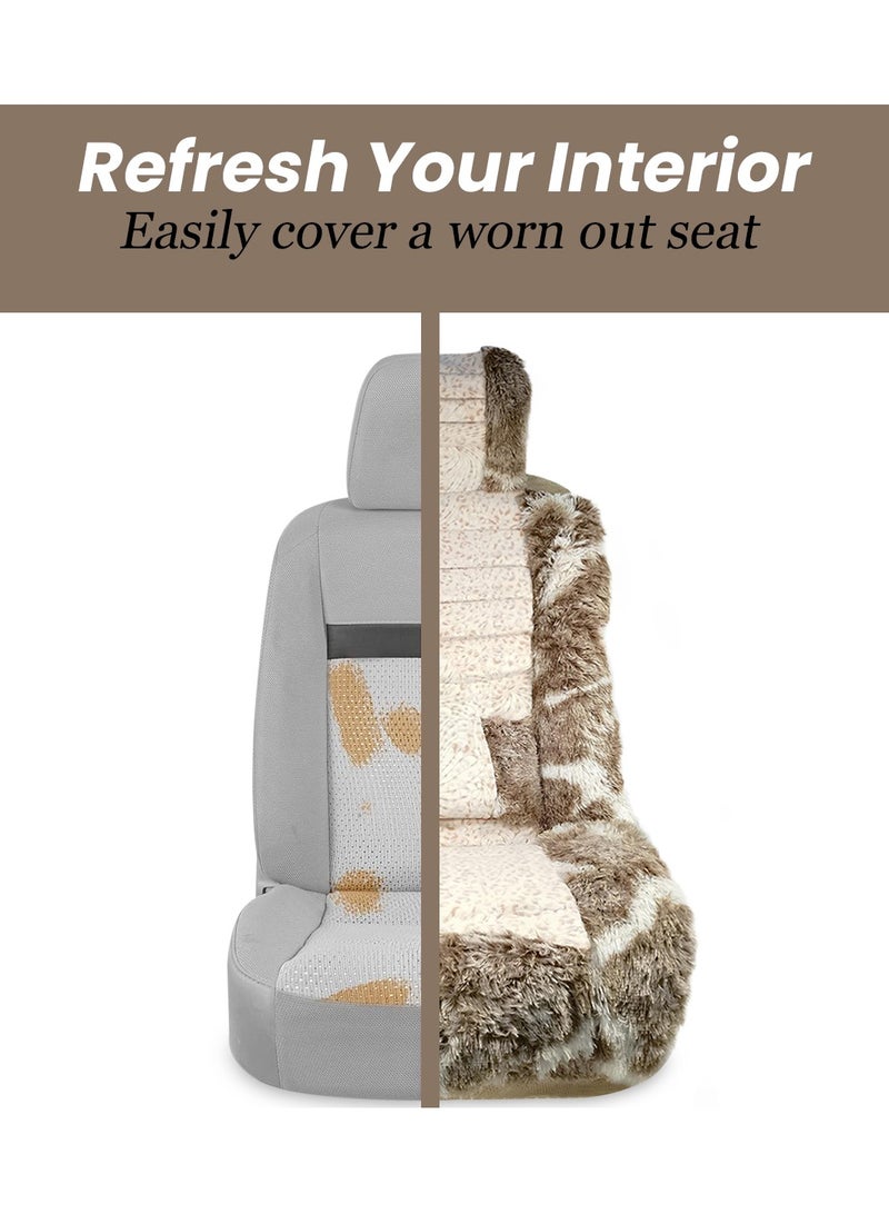 Agc Premium Universal Fit Plush Car Seat Covers Seat Cushion for Vehicle, Office, and Home Use – Soft Durable and Machine Washable – 2 Piece Set - Image 3