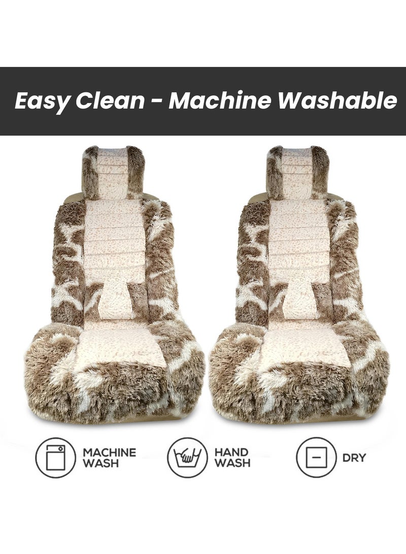 Agc Premium Universal Fit Plush Car Seat Covers Seat Cushion for Vehicle, Office, and Home Use – Soft Durable and Machine Washable – 2 Piece Set - Image 4