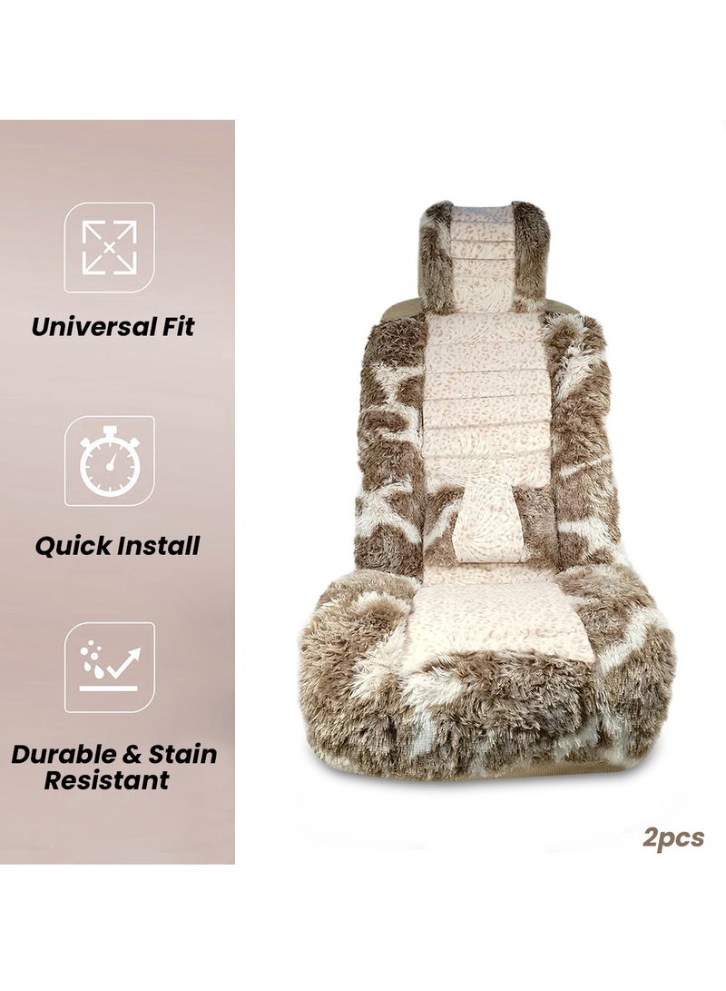 Agc Premium Universal Fit Plush Car Seat Covers Seat Cushion for Vehicle, Office, and Home Use – Soft Durable and Machine Washable – 2 Piece Set - Image 5