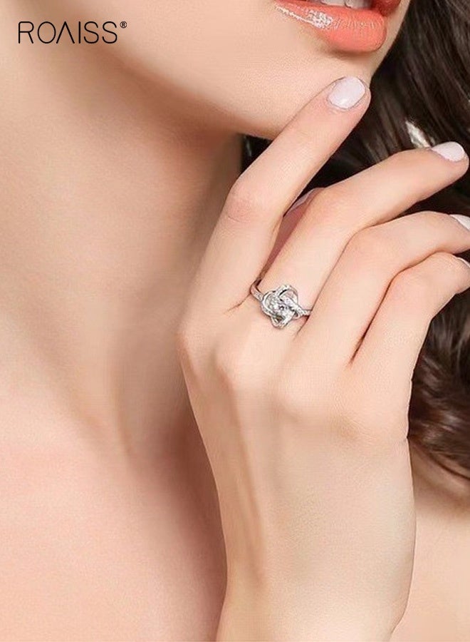 رويس طقم نسائي من 3 قطع: أقراط، سوار، وقلادة، وخاتم زركون.قلادة مزينة بالزهور وسلسلة ترقوة على شكل نبتة البرسيم رباعية الأوراق، تصميم عصري وأنيق، مثالي للارتداء اليومي والمناسبات الخاصة - Image 5