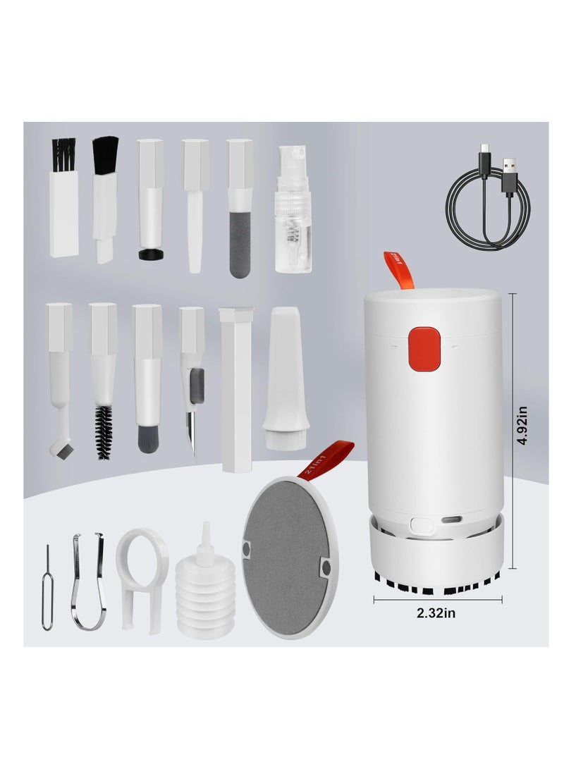 21-in-1 Keyboard Cleaning Kit, Upgraded Electronic Cleaner Kit with Mini Vacuum for Laptop, iPad, iPhone, Camera, Earbud, All-in-one Multifunctional Computer Screen Cleaning Brush Tools - Image 2