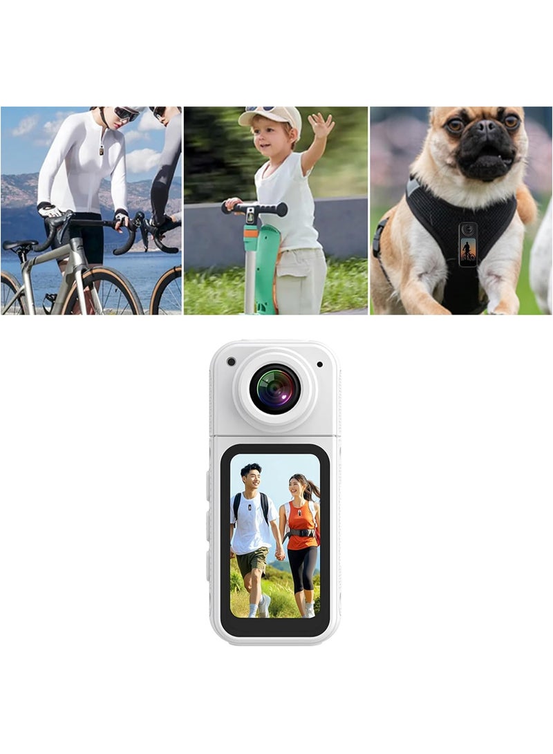 BlueFire Mini Thumb Vlogging Camera with Magnetic Mount, 2.7K POV Video Recording, 1080P HD, 1.47” IPS Display, 170° Wide Angle, 180° Rotating Lens, Compact Pocket Wearable Camera with 350mAh Battery, Type-C Charging, Lightweight Body Cam for Travel, Motorcycle, Sports & Daily Life - Image 4