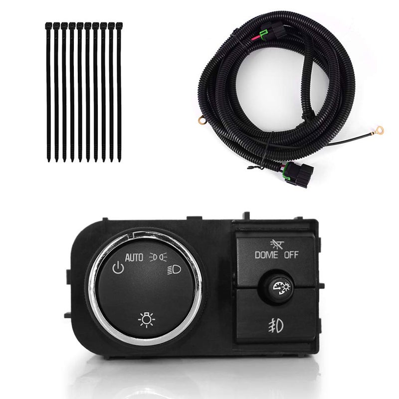 Fog Light Wiring Harness and Headlight Fog Light Switch Kit Fits for 20072014 Chevy Silverado 1500 2500HD 3500HD GMC Sierra 1500 2500 3500 25858705 19170439