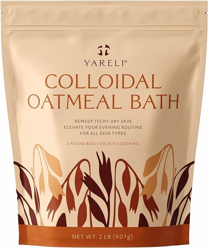 Colloidal Oatmeal, 2lb (32oz), Bath Powder for Relief of Dry Itchy Skin Due to Eczema and Psoriasis, for Adults, Baby and Kids