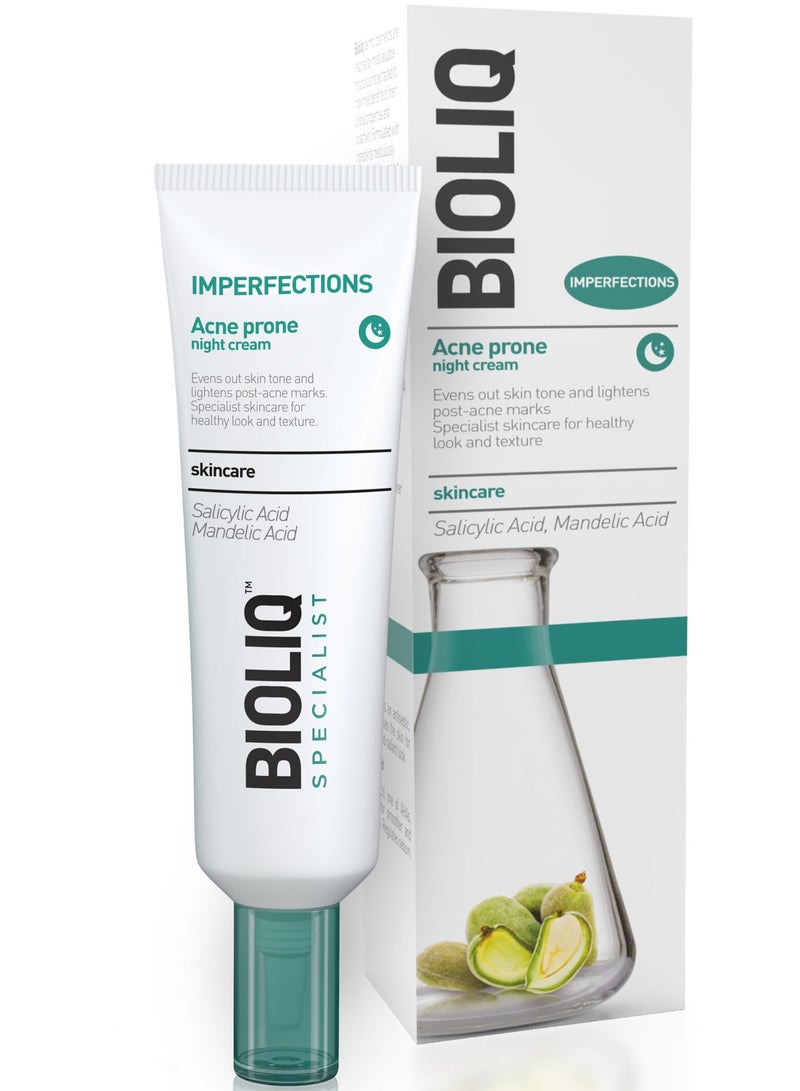 بيوليك كريم ليلي لعلاج عيوب البشرة، لتفتيح البقع الداكنة الناتجة عن حب الشباب وتقليل ندبات ما بعد حب الشباب - 30 مل