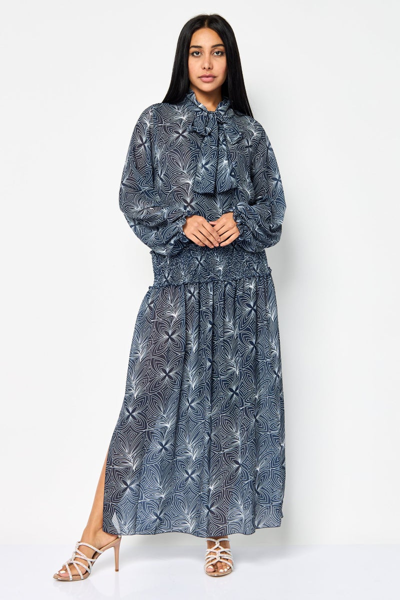 TWINSET Women Allover Print Maxi Dress, Multicolor - Image 2