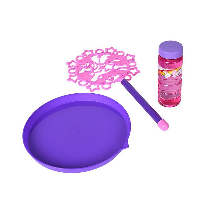 Simba Bubble Fun Unicorn Wand Set for Kids 3+, Creative Play, Includes Bottle, Wand, & Tray - 5x20x30cm - Image 2