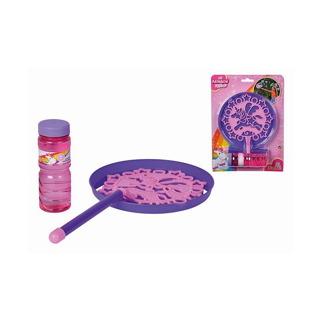 Simba Bubble Fun Unicorn Wand Set for Kids 3+, Creative Play, Includes Bottle, Wand, & Tray - 5x20x30cm - Image 1