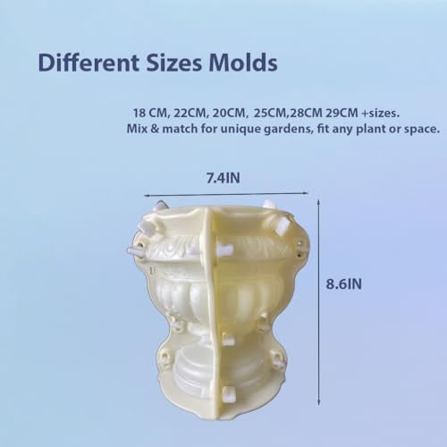 DIYUNIMOULD Concrete Planter Molds Cement Planter Moulds for Indoor and Outdoor Garden Use 18CM - Image 3
