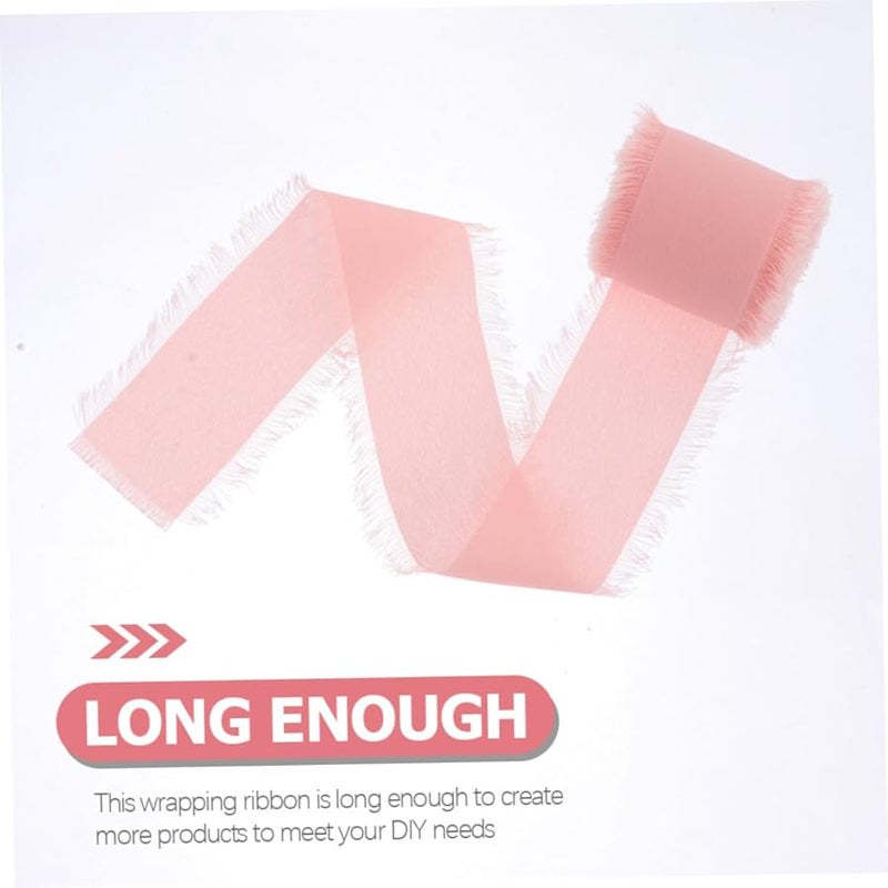 4 لفات من شريط التول الساتان الحريري العاجي لتزيين باقات الزفاف والكعك وحفلات الزفاف - Image 4