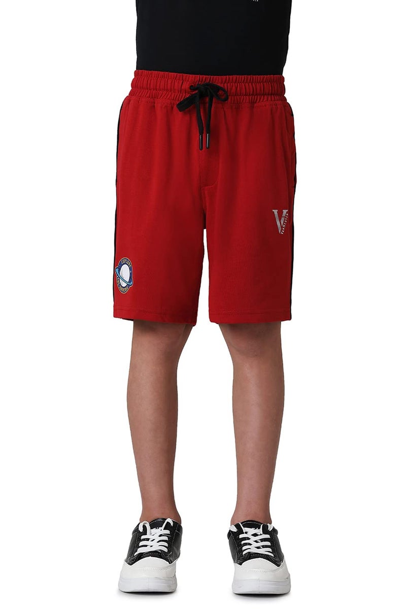 Van Heusen Boys Smart Tech Shorts - Easy Stain Release, Anti Stat, Ultra Soft_52002_Chilly Pepper_5-6 Years, Red - Image 2
