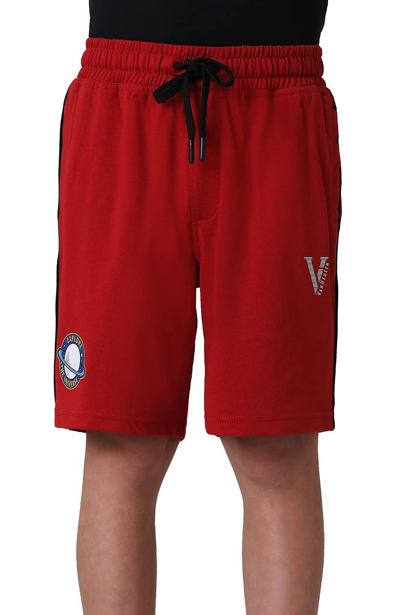 Van Heusen Boys Smart Tech Shorts - Easy Stain Release, Anti Stat, Ultra Soft_52002_Chilly Pepper_5-6 Years, Red - Image 5