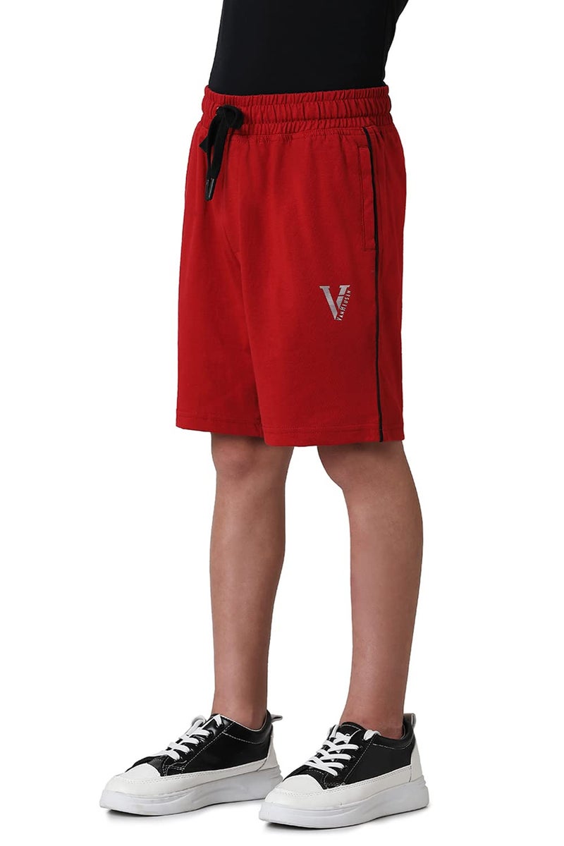 Van Heusen Boys Smart Tech Shorts - Easy Stain Release, Anti Stat, Ultra Soft_52002_Chilly Pepper_5-6 Years, Red - Image 3