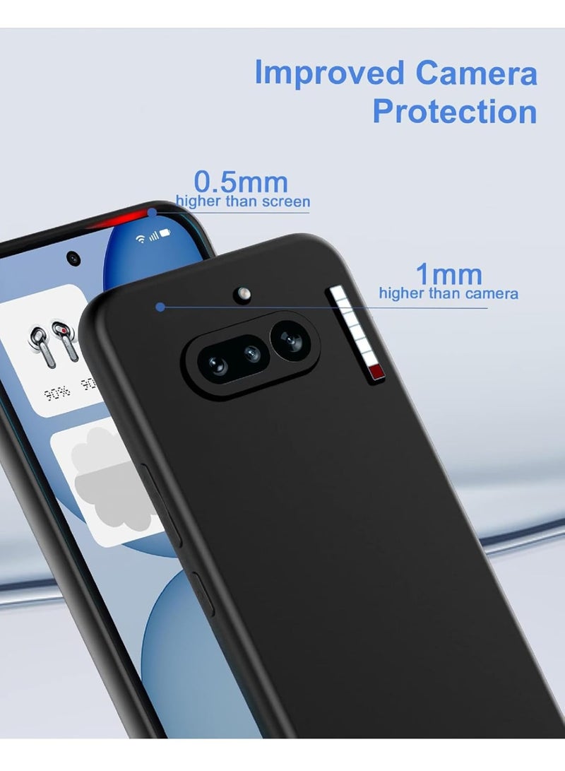جراب متوافق مع هاتف Nothing Phone 4a، غطاء خلفي رفيع فائق النعومة، بطانة داخلية من قماش مخملي، سيليكون غير لامع، غطاء خلفي مرن لحماية الكاميرا لهاتف Nothing Phone 4a - Image 4