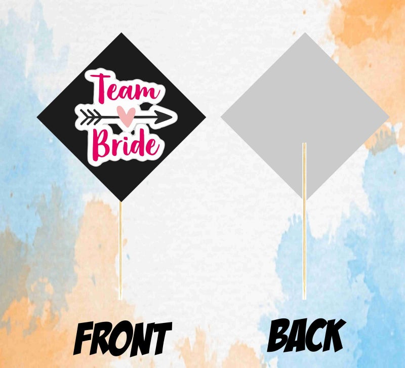 Balloonistics Bride to Be Photoshoots, Photo Booths, Decorations Props 10 Pieces, Sticks Attached to Bride Shoots, Photography Or Bride Favors Bridal Shower Items, for Prop Material - Image 3