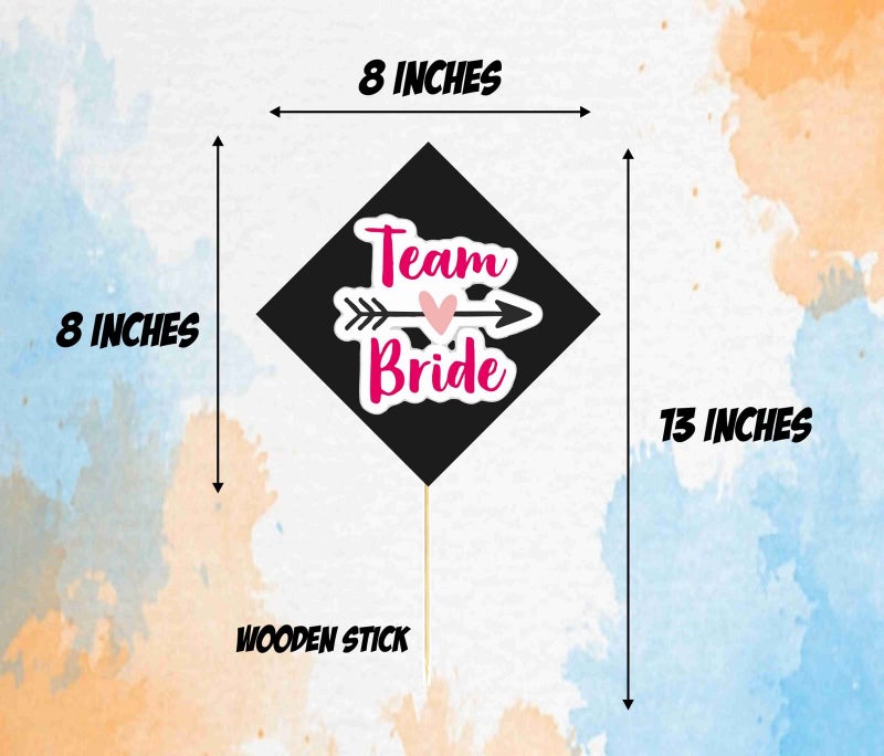 Balloonistics Bride to Be Photoshoots, Photo Booths, Decorations Props 10 Pieces, Sticks Attached to Bride Shoots, Photography Or Bride Favors Bridal Shower Items, for Prop Material - Image 2