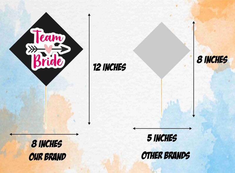 Balloonistics Bride to Be Photoshoots, Photo Booths, Decorations Props 10 Pieces, Sticks Attached to Bride Shoots, Photography Or Bride Favors Bridal Shower Items, for Prop Material - Image 4