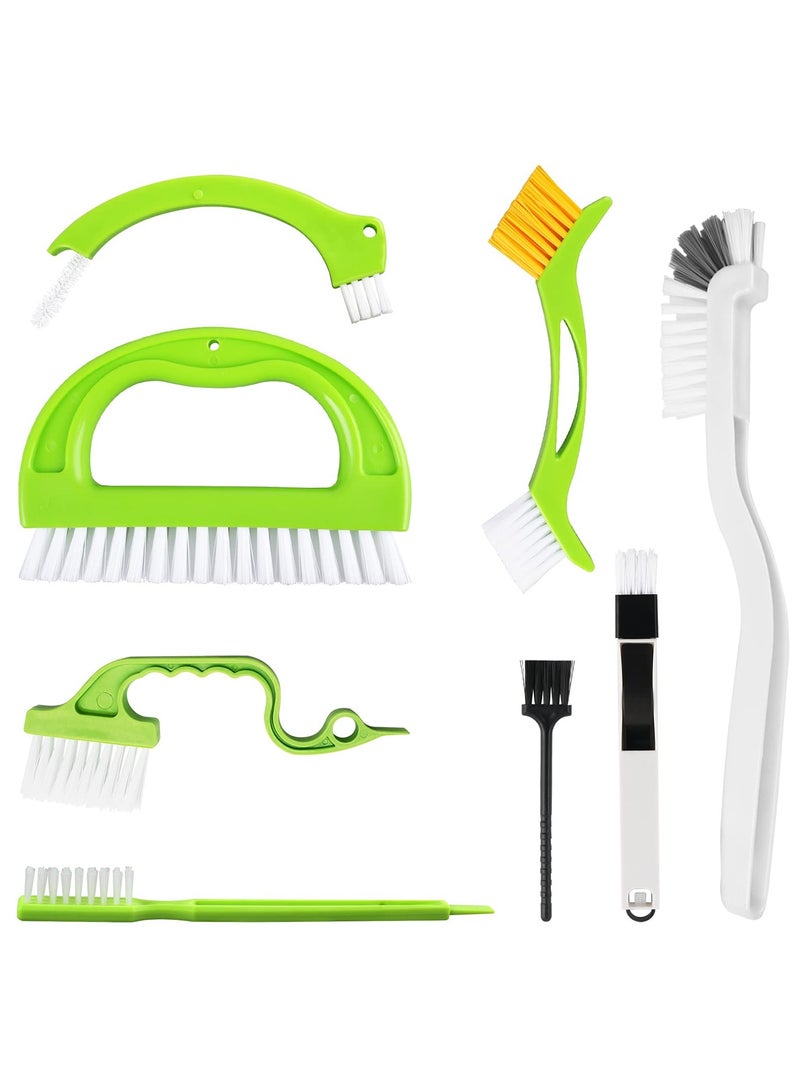 KASTWAVE 8 Pack Grout Cleaner Brush, Hand-held Groove Gap Cleaning Tools Tile Joint Scrub Brush to Deep Clean, Household Cleaning Brushes for Window Door Track, Stove Tops, Kitchen, Floor Lines  - Image 1