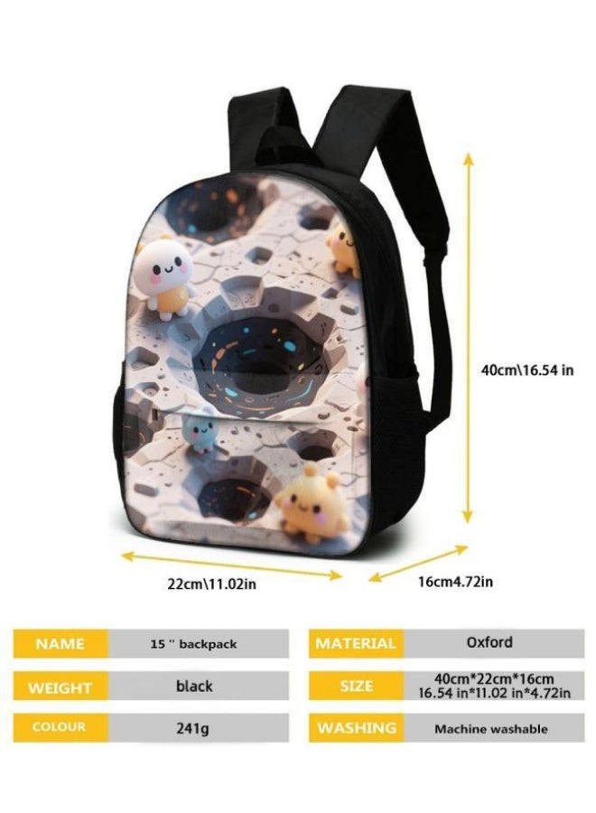 [Super new special offer] Cartoon theme bag three-piece set | double-shoulder + hand-held + storage pen bag | gift self-use good-looking - 93  - Image 5