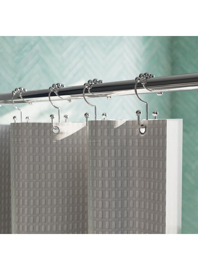 Zenna Home Zenna Home Shower Curtain Hooks, Chrome, Set of 12 - Premium Shower Curtain and Liner Rings with Double Roller Glide and Double-Sided Design - Rust Resistant  - Image 2