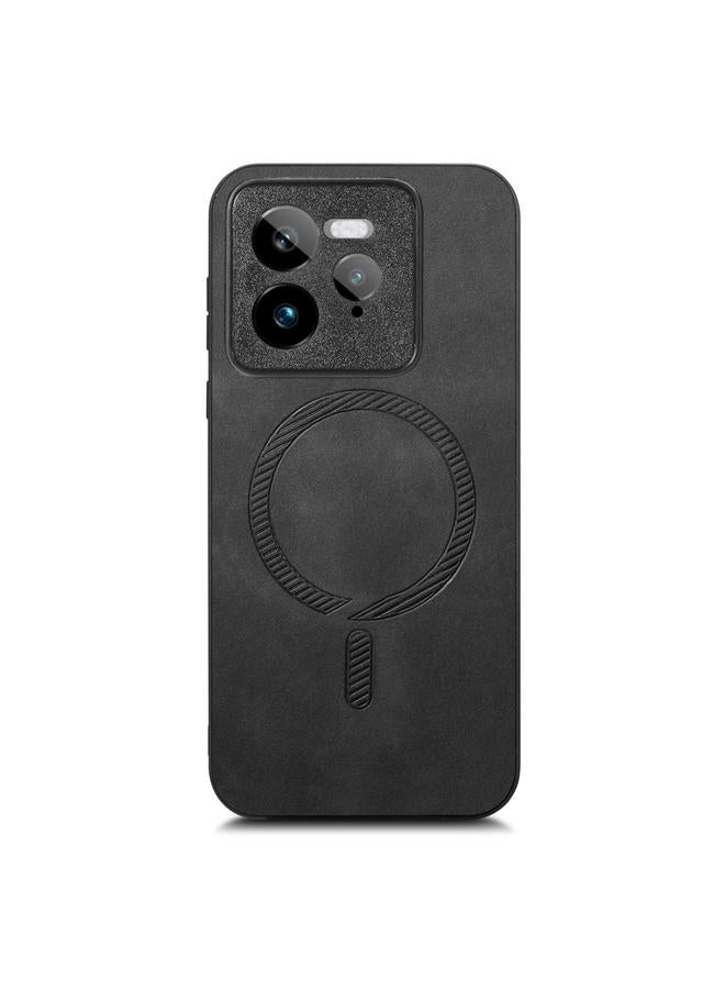 اس-توب جراب هاتف Realme GT7 Pro Retro MagSafe المغناطيسي ذو الغطاء الخلفي المصنوع من مادة البولي يوريثان - Image 2