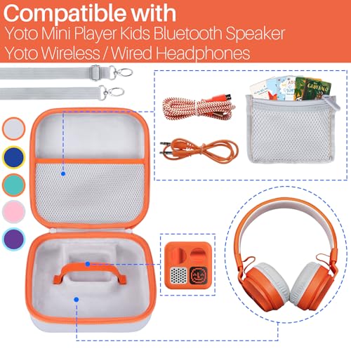 Lebakort Storage Case Compatible with Yoto Mini Kids Audio Music Player & Yoto Headphones Children Speaker Plays Audiobook Cards Radio - Image 2