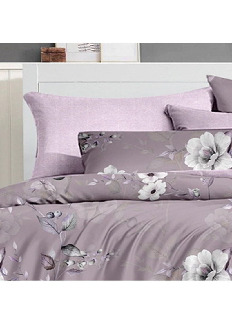 فيفوريت فيفرت طقم لحاف بنفسجي نقشة بألوان متعددة كينج نفرين طقم 6 قطع - Image 3