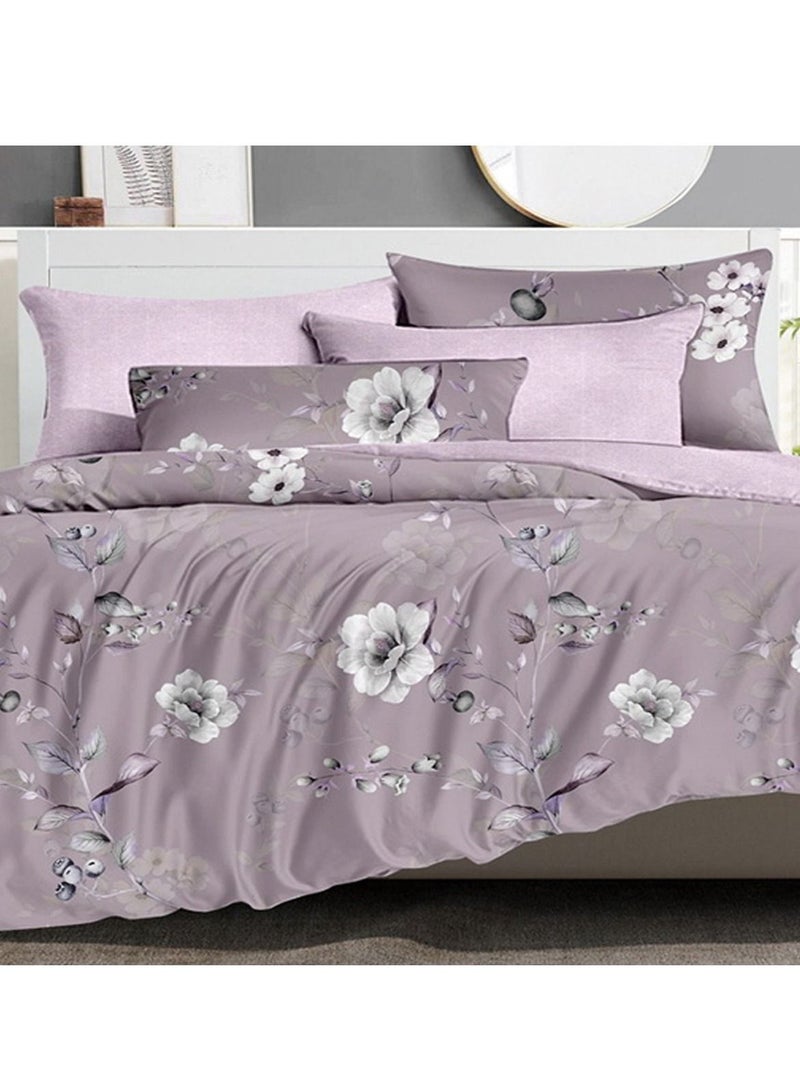 فيفوريت فيفرت طقم لحاف بنفسجي نقشة بألوان متعددة كينج نفرين طقم 6 قطع - Image 2