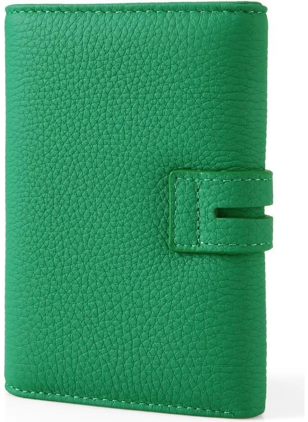 ستب وولفز Leather Green Gold Detail Women's Card Holder and Wallet