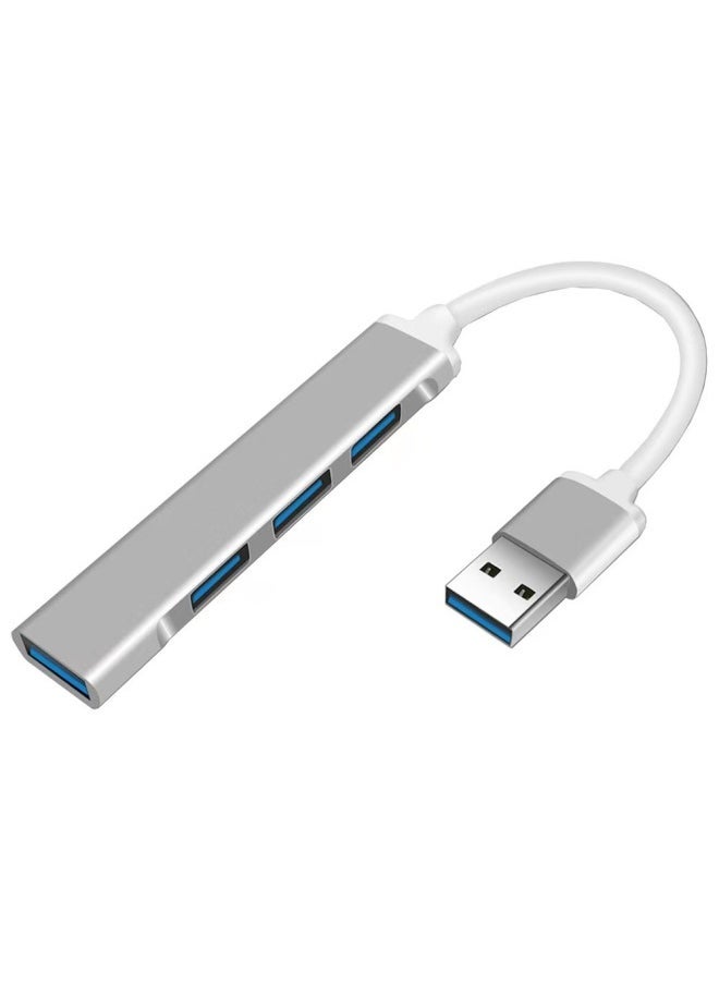 Type-c Hub One-to-four Usb Splitter Aluminum Alloy Expansion Dock 4-port Usb Concentrator Digital Computer Accessories-Number Of Interfaces:C Silver Boxed  - Image 4