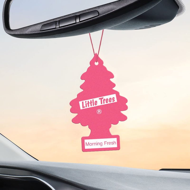 Little Trees لِتِل تريز معطر هواء السيارة | شجرة معلقة توفر رائحة تدوم طويلاً للسيارة والمنزل | انتعاش الصباح، 24 معطر هواء - Image 5