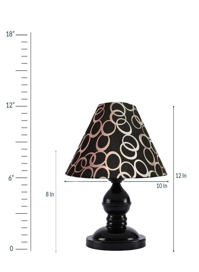 Improvhome Table LAMP with CONICAL Black Slver Ring Shade - Image 3